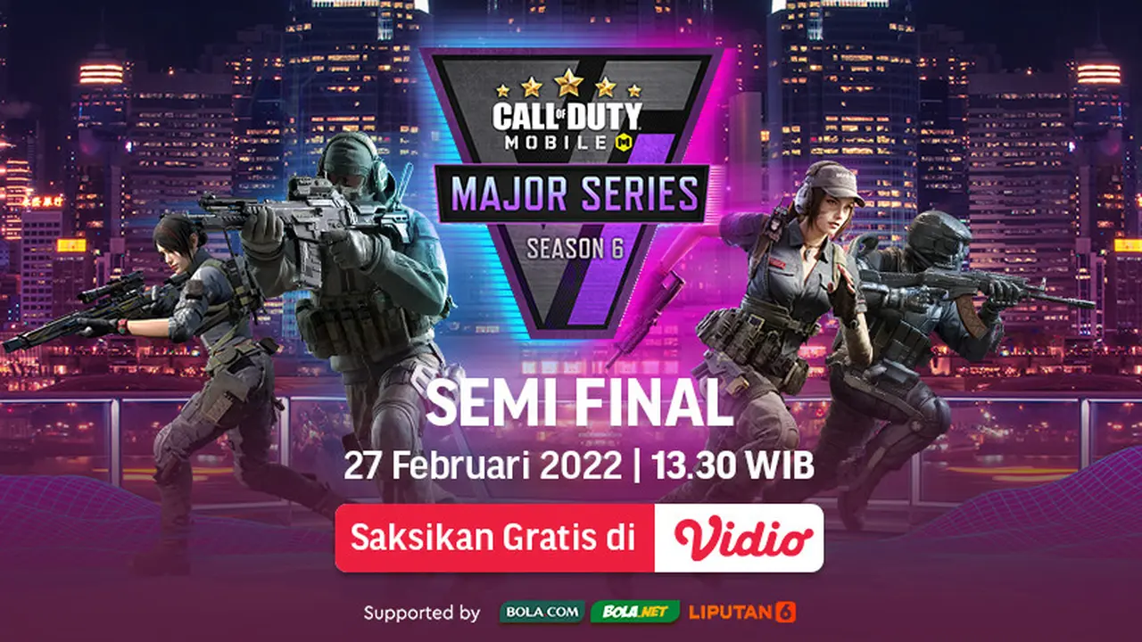 Link Live Streaming CODM Major Series 6 Babak Semifinal di Vidio, 27 Februari 2022