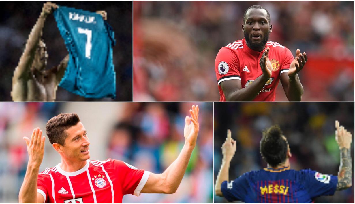 Berikut ini Cristiano Ronaldo dan enam calon kuat peraih gelar top scorer Liga Champions 2017/2018. (Kolase foto-foto dari AFP)