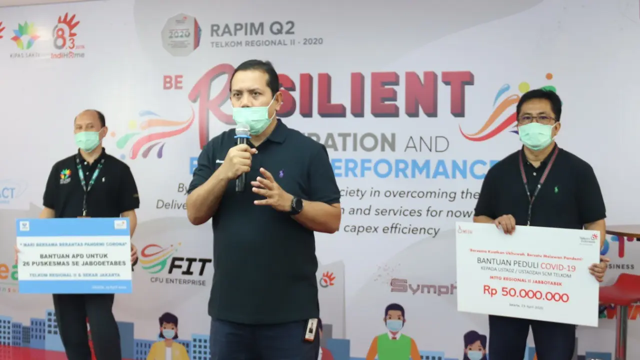 Tanggap Bencana, Telkom Regional II Salurkan Donasi ke Rumah Sakit Rujukan Covid-19