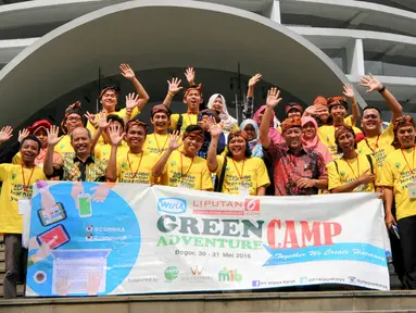 Peserta Campus Citizen Journalist Green Adventure Camp bersama WIKA saat tiba di lokasi Wikasatrian, Bogor, Senin (30/5/2016). Liputan6.com gelar Green Camp bersama PT WIKA untuk Citizen Journalist.(Liputan6.com/ Yoppy Renato