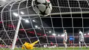 Gawang Inter Milan akhirnya jebol di Liga Champions. Tembok kukuh itu akhirnya runtuh oleh Bayer Leverkusen dalam matchday 6, Rabu dini hari WIB (11/12/2024). (AP Photo/Martin Meissner)
