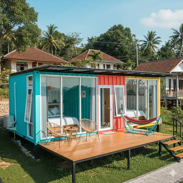 Rumah Container yang Dimodifikasi Elegan