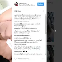 Cut Memey akan melaksanakan operasi pengangkatan tumor jinak di payudaranya. [foto: instagram/cutmemey]
