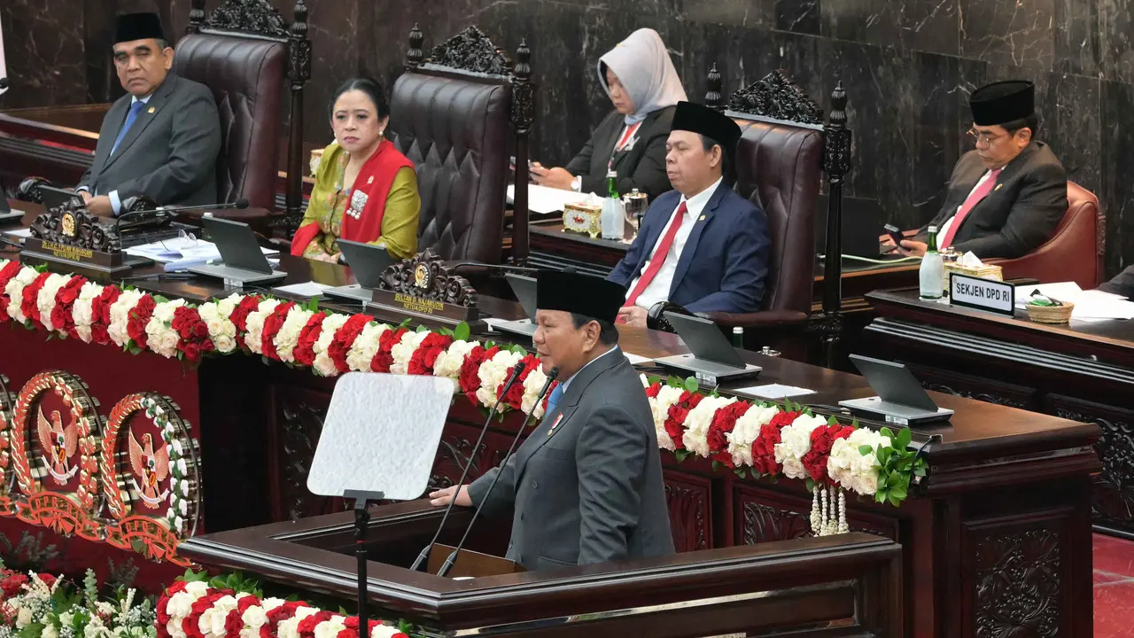 Presiden Prabowo Subianto Sampaikan Pidato Kenegaraan pada Sidang Tahunan MPR