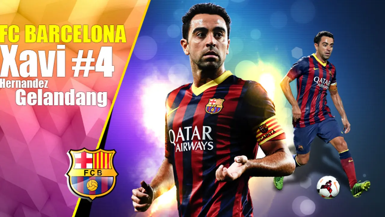 Gelandang Barcelona Xavi Hernandez
