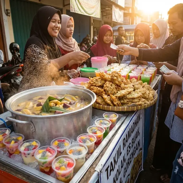Ilustrasi Jualan Takjil Ramadhan