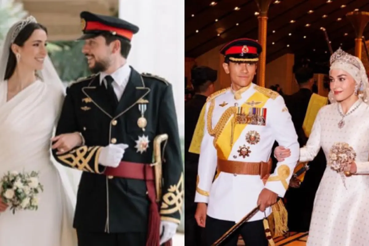 Adu Penampilan Royal Wedding Pangeran Mateen-Anisha Rosnah dari Brunei Darussalam dengan Putra Mahkota Hussein-Rajwa Alseif dari Yordania