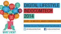 Indocomtech 2014 yang digelar mulai 29 Oktober - 2 November ini mengusung tema Digital Lifestyle.