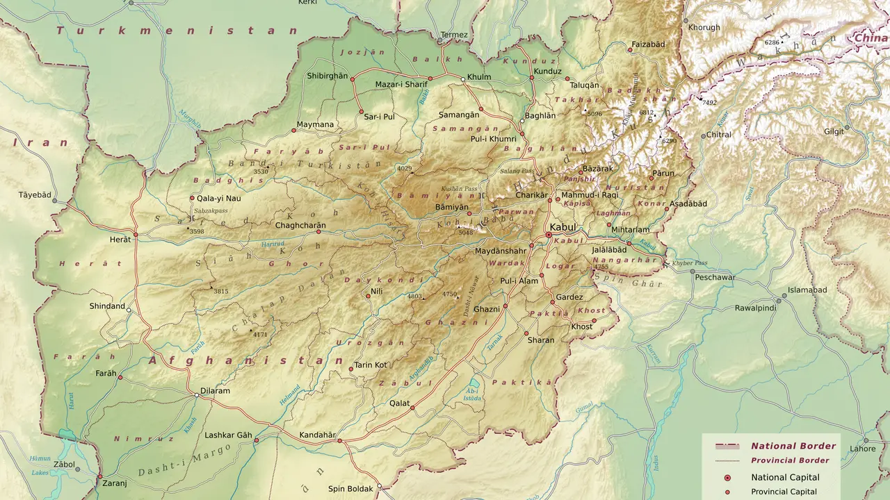 Ilustrasi peta Afganistan (wikimedia commons)
