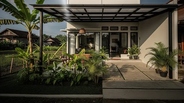 Kanopi Industrial Hitam Doff