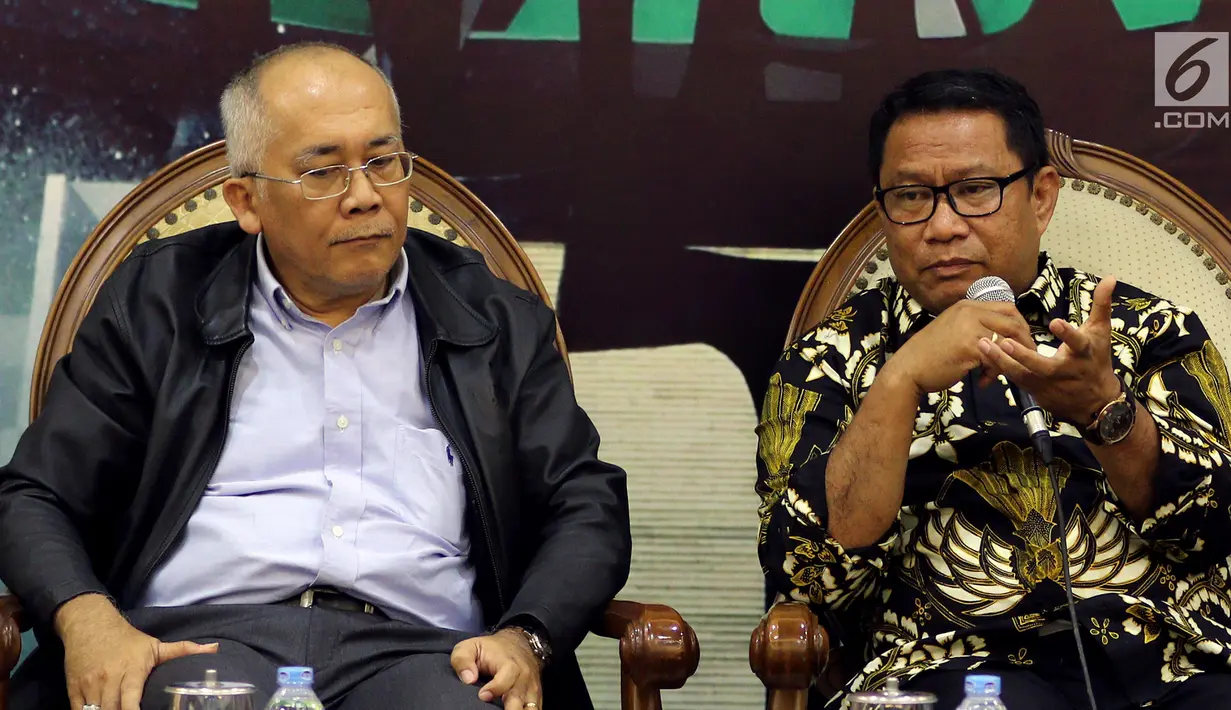 Diskusi mengangkat tema "Regulasi, Pengawasan dan Penanganan Bencana Lombok" Duka Indonesia ?".(Liputan6.com/JohanTallo)