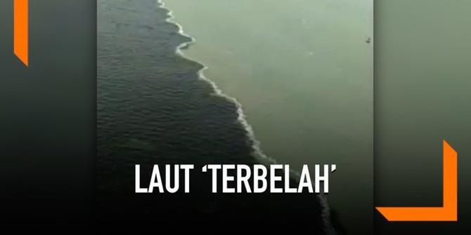 VIDEO: Lihat, Air Laut di Selat Madura Seperti Terbelah