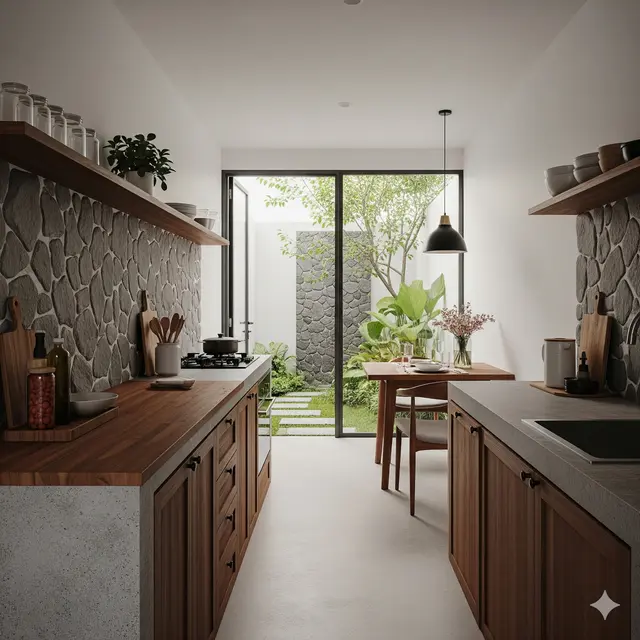 Inspirasi Dapur Sederhana di Rumah Tipe 36 Lahan Kecil Terbaru 2025. Gemini