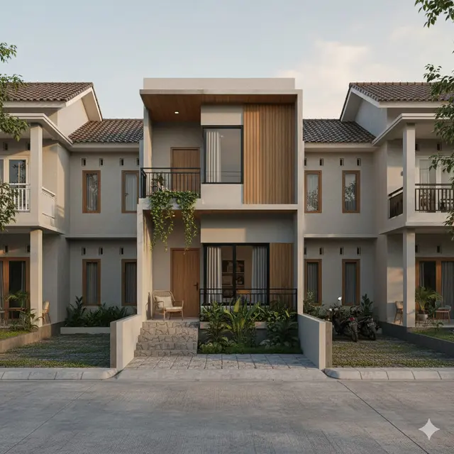 Model Rumah Kecil dengan Teras Mungil