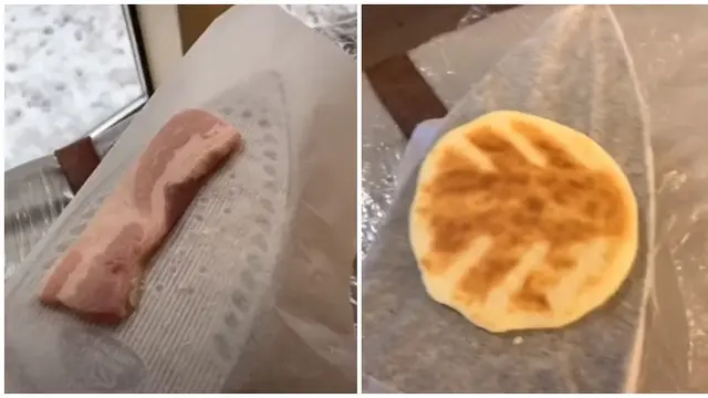 Viral Pria Masak Pakai Setrika di Kamar Hotel, Bikin Steak sampai Pancake