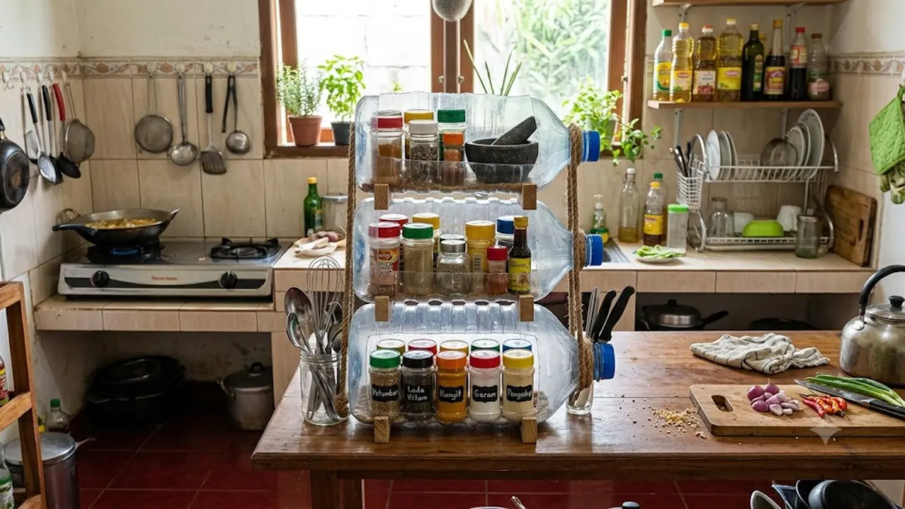 9 Ide Organizer Dapur dari Galon Bekas, Solusi Penyimpanan Murah Multifungsi