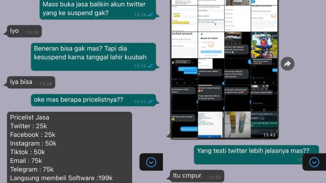 Seorang wanita yang nyaris kena tipu.
