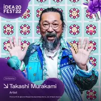 Takashi Murakami, seniman kontemporer dari Jepang akan hadir di IdeaFest 2022. (instagram/ideafestid)
