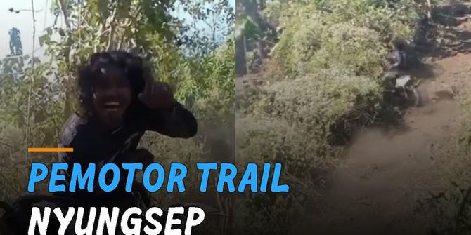 VIDEO: Karma Instan, Pemotor Trail Nyungsep Setelah Ejek Skill Teman
