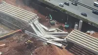 Penampakan Girder Roboh di Proyek Tol Depok-Antasari