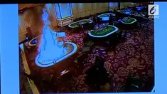 CCTV memperlihatkan seorang pria masuk ke kompleks Resorts World Manila pada hari Jumat dini hari, (02/06/2017).