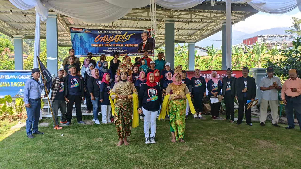 Deklarasi Ganjarist Mojokerto. (Dian Kurniawan/Liputan6.com).