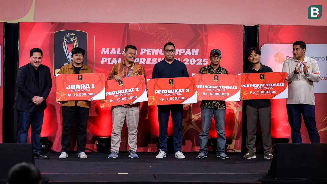 Foto: Malam Penutupan Piala Presiden 2025, Maruarar Sirait Apresiasi Emtek Media