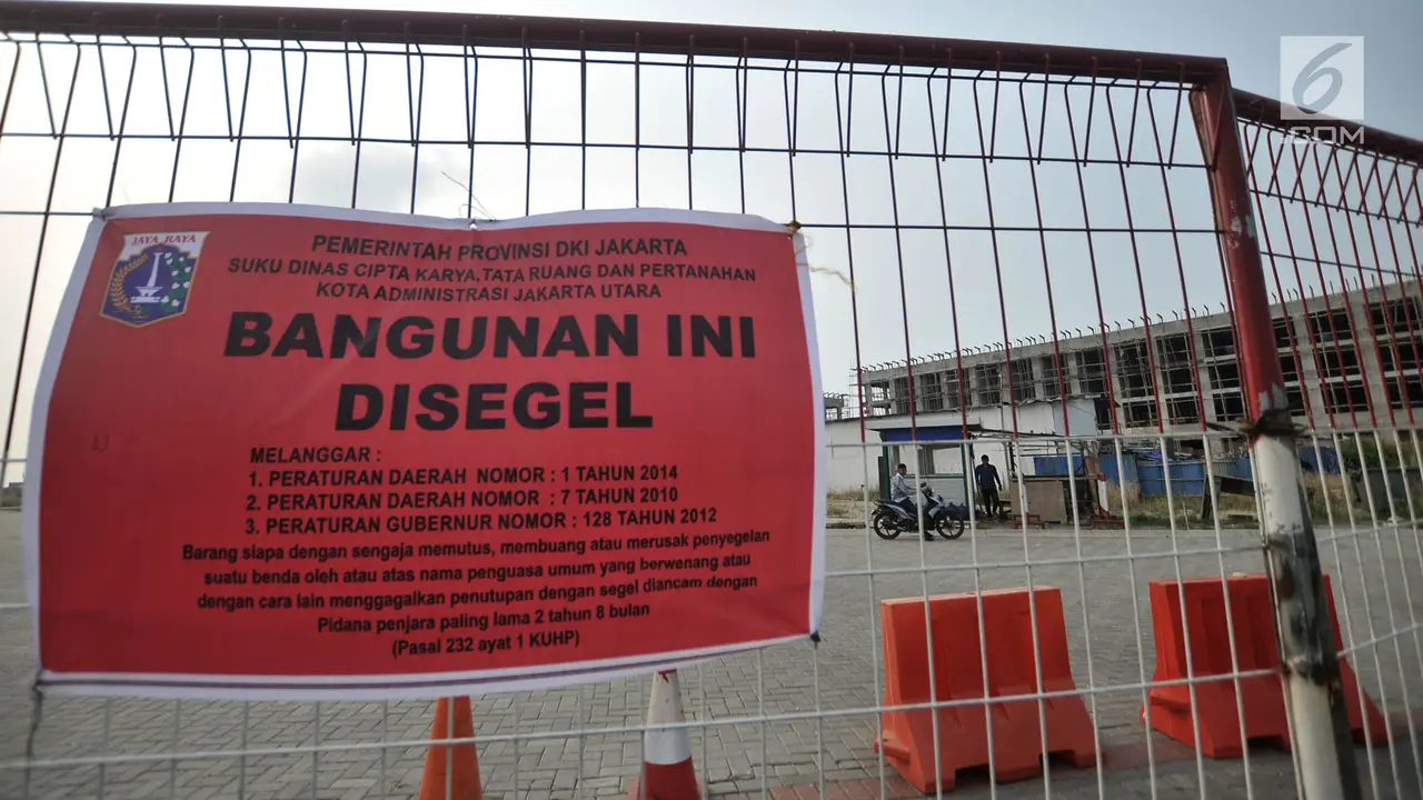 Penampakan Bangunan Proyek Reklamasi yang Disegel Pemprov DKI