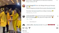 Wanda Hamidah memakai blazer kuning dan bergabung ke Partai Golkar (Foto: tangkapan layar instagram Yanti Airlangga).