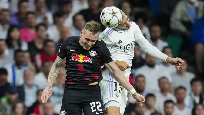 Real Madrid Kantomi RB Leipzig 2-0 lewat Sundulan Valverde di Bernabeu