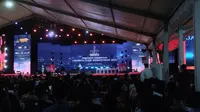Pj Gubernur Jakarta Heru Budi Hartono menghadiri acara pembukaan Jakarta Fair 2024 di JIExpo, Kemayoran, Jakarta Pusat. (Liputan6.com/Winda Nelfira)