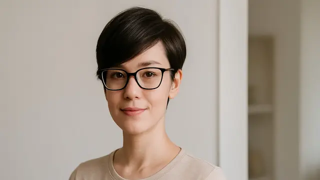 Model Rambut Pixie Cut Samping Wajah Bulat/Ilustrasi gambar oleh AI