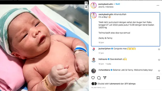 Fanny Fabriana Melahirkan Anak Keempat