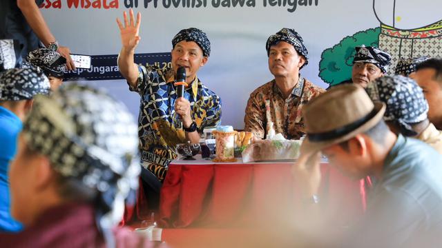 Gubernur Jawa Tengah Ganjar Pranowo mengunjungi Desa Lerep yang berada di Kecamatan Ungaran Barat, Kabupaten Semarang menjadi salah satu desa wisata unggulan di Jawa Tengah. (Istimewa)