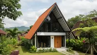 9 Gambar Rumah 5x6 Meter Minimalis Pedesaan dengan Sentuhan Modern Tropis, Desain Hemat Biaya