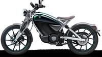 Tampilan motor listrik pertama Royal Enfield, FFC6, yang dipamerkan di ajang EICMA 2024. (Paultan/ Rendy Yansah)