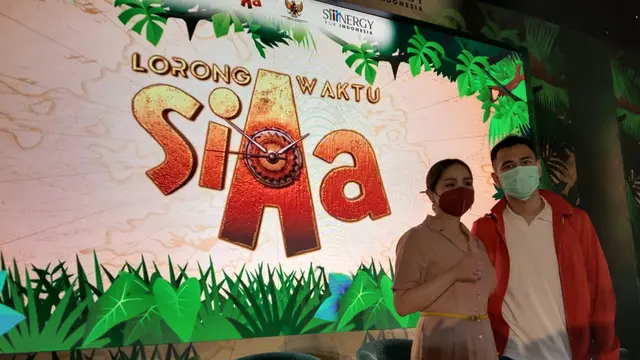 Raffi Ahmad Prescon animasi Lorong Waktu Si Aa di kawasan Dharmawangsa, Jakarta Selatan, Selasa (15/12/2020). (Adrian Putra/Fimela.com)