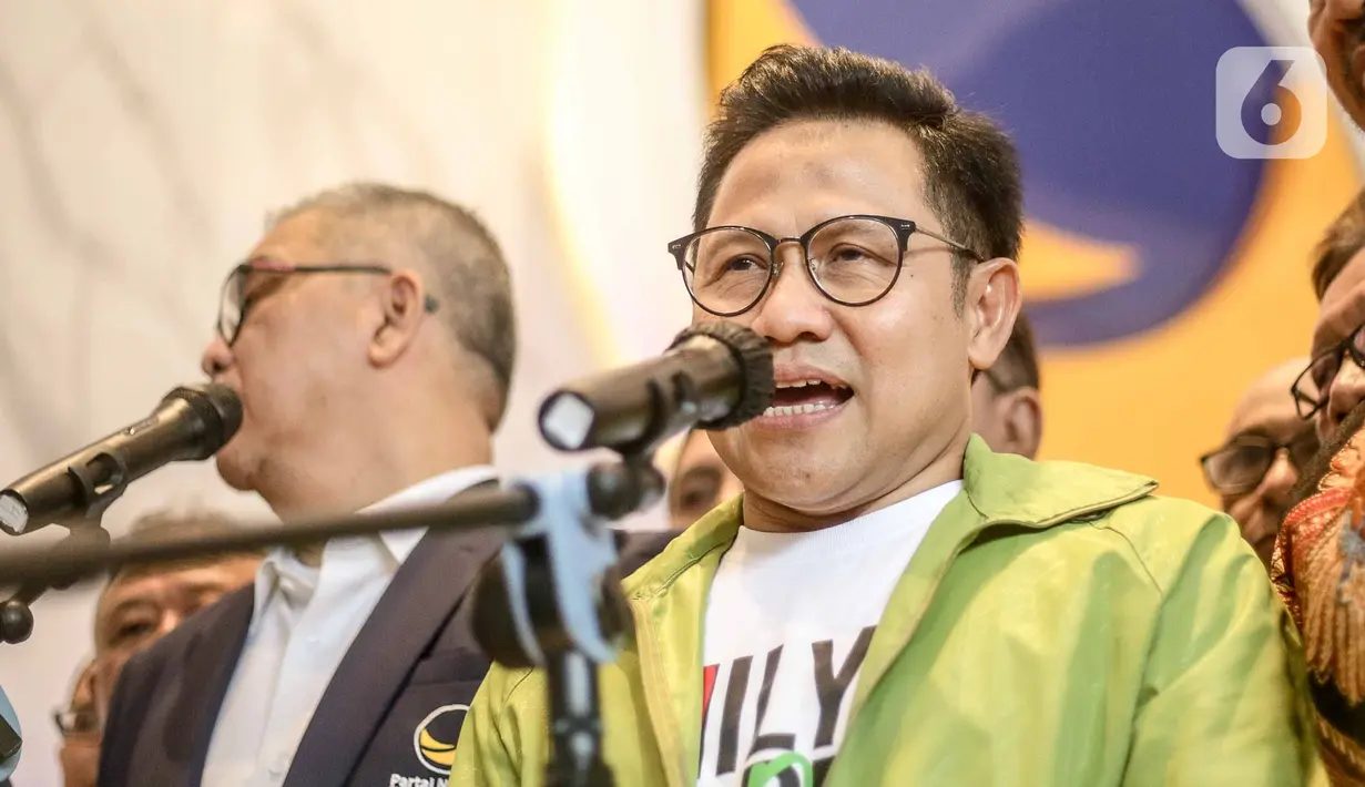 Kehadiran Muhaimin Iskandar merupakan kali pertama pasca deklarasi sebagai bakal calon wakil presiden pendamping Anies Baswedan pada Sabtu (2/9) pekan lalu. (Liputan6.com/Faizal Fanani)