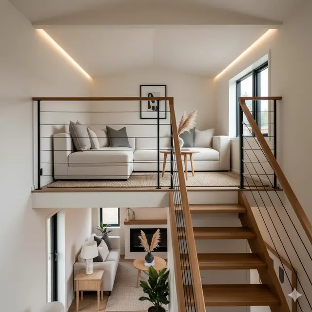 Rumah mungil mezzanine (Foto: Gemini AI)