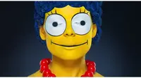Alexander Khokhlow berhasil merubah penampilan seorang model perempuan menjadi tokoh kartun legendaris, Marge Simpsons. (Foto: Dailymail) 