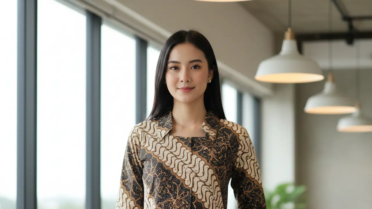 Model Atasan Batik Berkerah untuk Wanita Karir