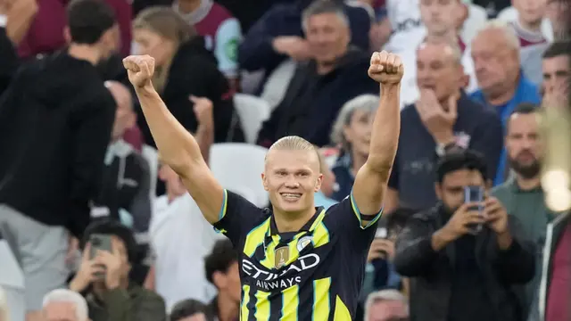 Erling Haaland Hattrick, The Citizens Permalukan Tuan Rumah West Ham United