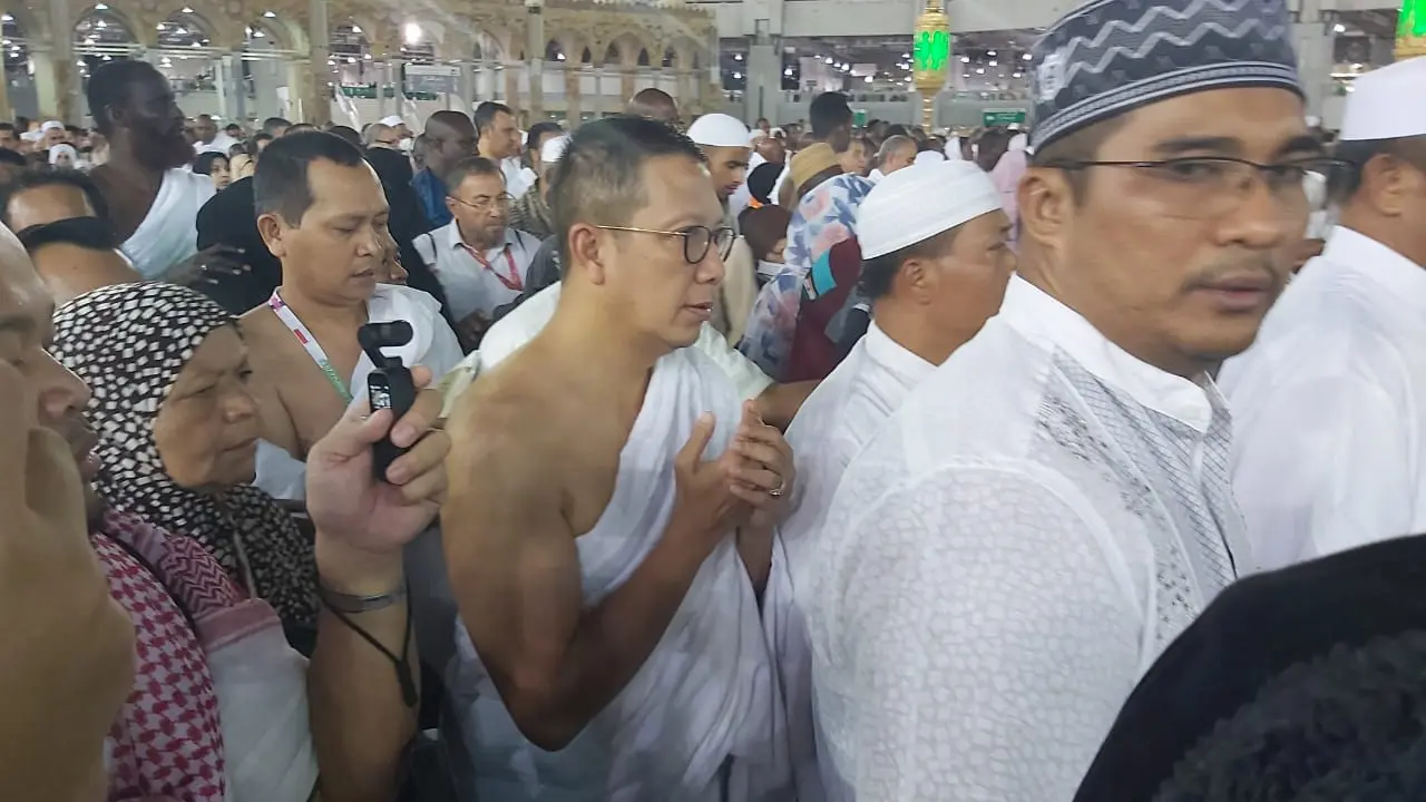 Menteri Agama sekaligus Amirul Hajj Lukman Hakim Saifuddin beserta rombongan melaksanakan umroh wajib di Tanah Suci. Dedy/MCH