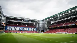 Di Stadion Parken ini nantinya akan menggelar empat laga, tiga di fase grup dan satu partai 16 besar. ( Mads Claus Rasmussen / Ritzau Scanpix / AFP)