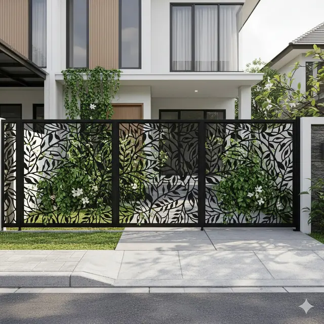 7 Model Pagar Besi Kombinasi Tanaman Hias 2025, Tampil Asri dan Elegan untuk Hunian Modern
