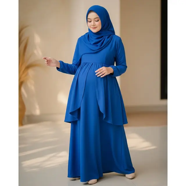 Model Gamis untuk Perut Besar. Foto: Gemini