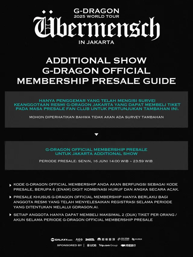 Tiket Sold Out, Konser G-Dragon di Indonesia Arena Ditambah Sehari pada 25 Juli 2025