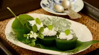 Ilustrasi kue lumpang pandan./Copyright shutterstock.com