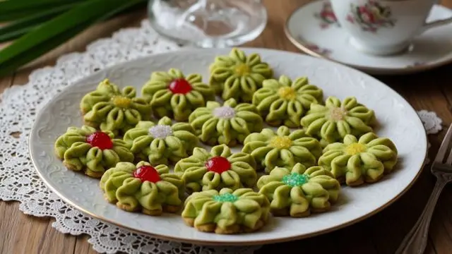Kue Semprit Jadul Pandan
