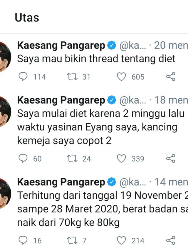 Unggahan Kaesang Pangarep. (Foto: Instagram @kaesangp)